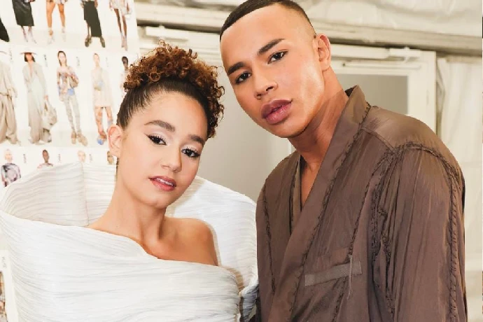 Olivier Rousteing, Léna Situations et la robe recyclée